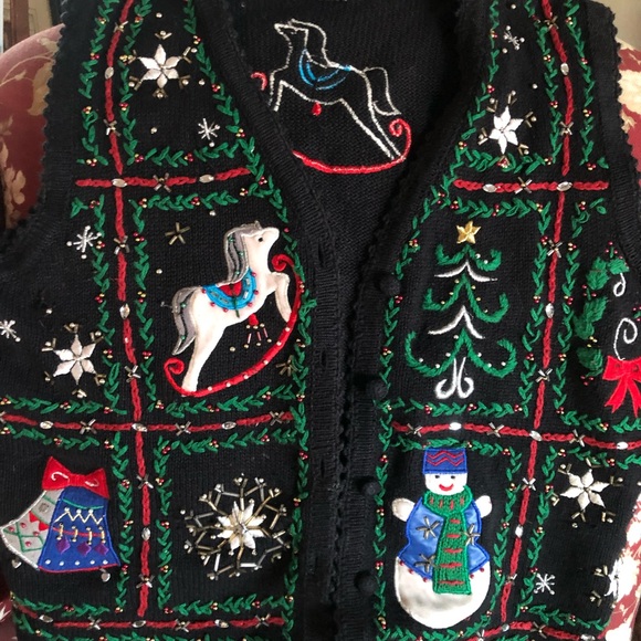 Designer’s Studio Brand Vintage Holiday/Christmas Sweater Vest - Picture 1 of 4